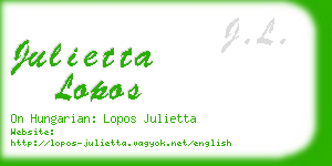 julietta lopos business card